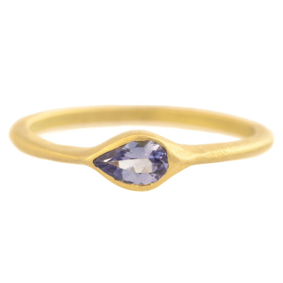 Sweet Gemmy Pear Stackers - 18K Gold + Emerald, Ruby, Tanzanite