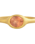 Oval Pink Sapphire Ring - 18k Gold