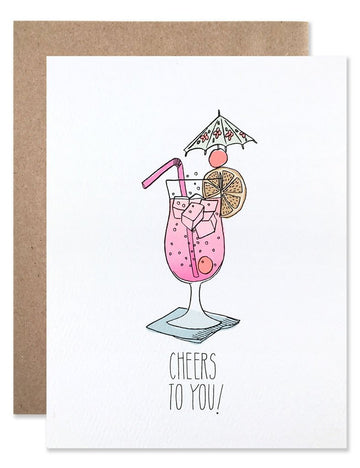 Cheers To You! Tropical Drink Card