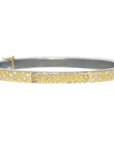 KMJ Essential Hinged Bangle + Diamonds - 22ky, 18ky, Oxidized Silver + VS Diamonds