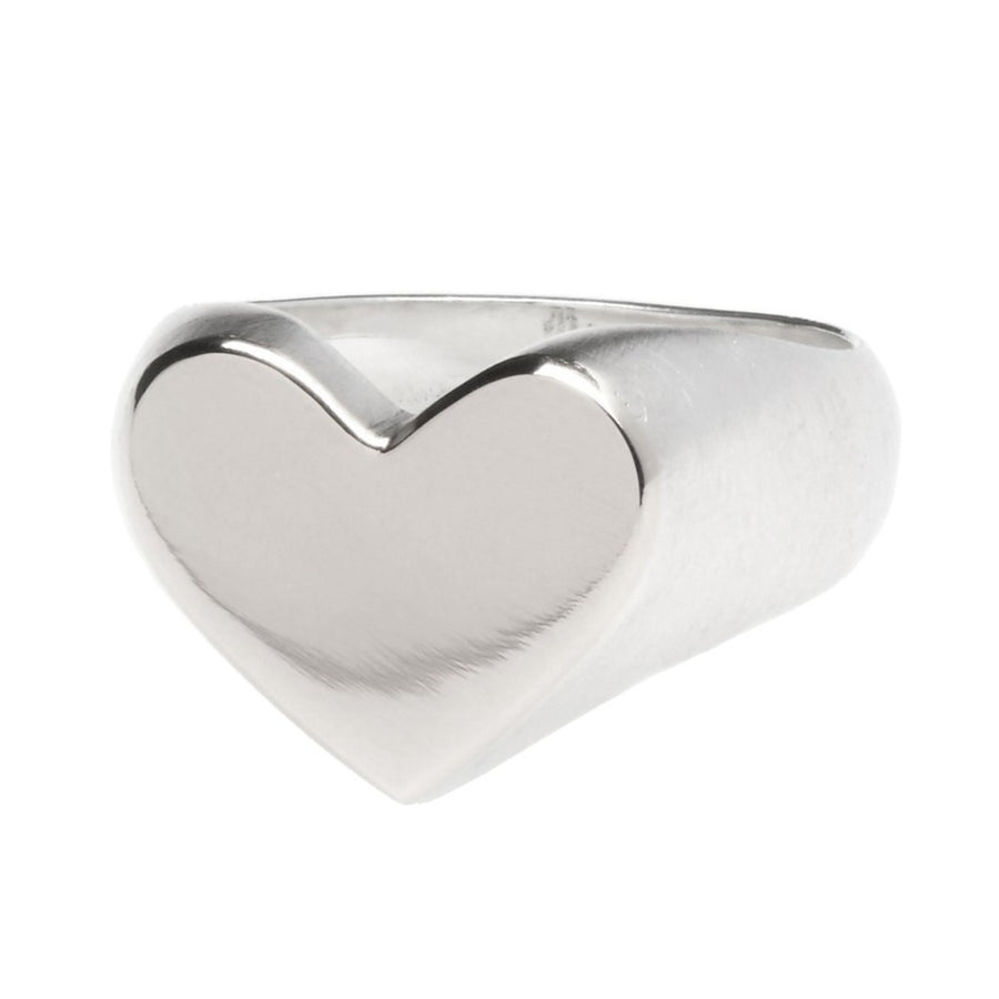 Silver Heart Signet Ring – KMJ