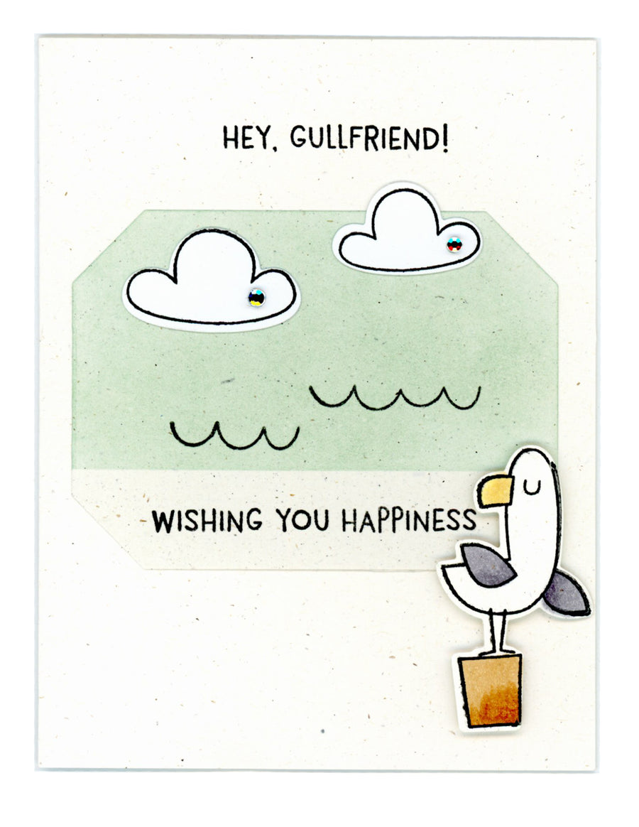 Hey, Gullfriend! Wishing You Happiness Seagull Card