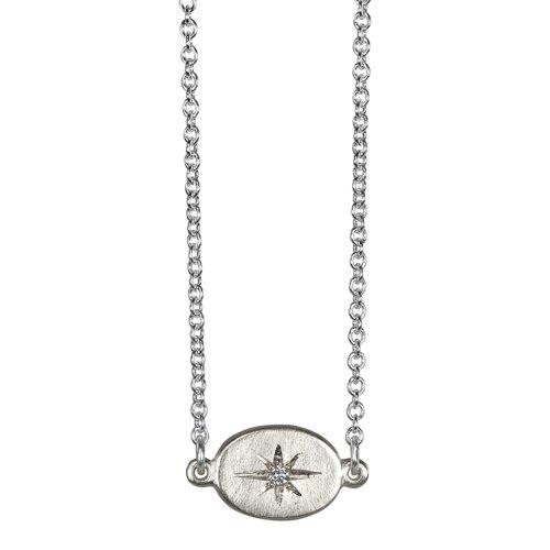 Starry Sky East-West Diamond Necklace - Sterling Silver