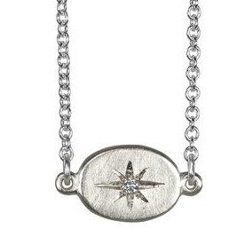 Starry Sky East-West Diamond Necklace - Sterling Silver