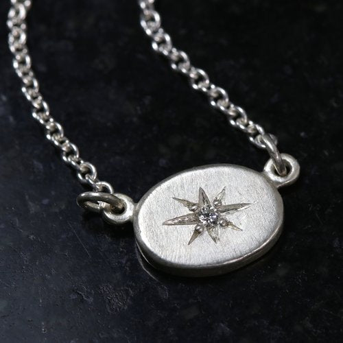 Starry Sky East-West Diamond Necklace - Sterling Silver