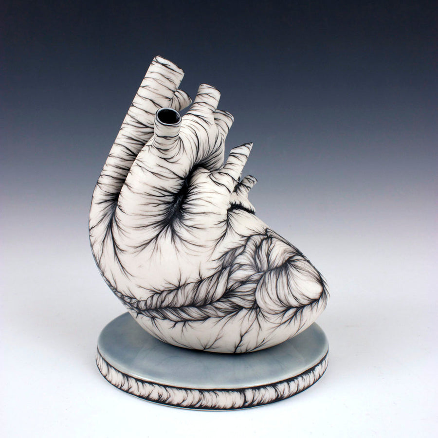 In Knots: Heart on Black Plinth