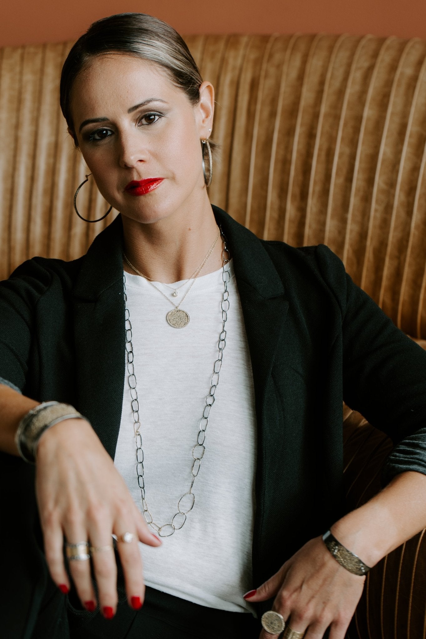Sol Burst Necklace - 22k/18k Gold, Oxidized Silver + Reclaimed Diamonds - KMJ Kate Maller Jewelry Jewelry - Necklaces