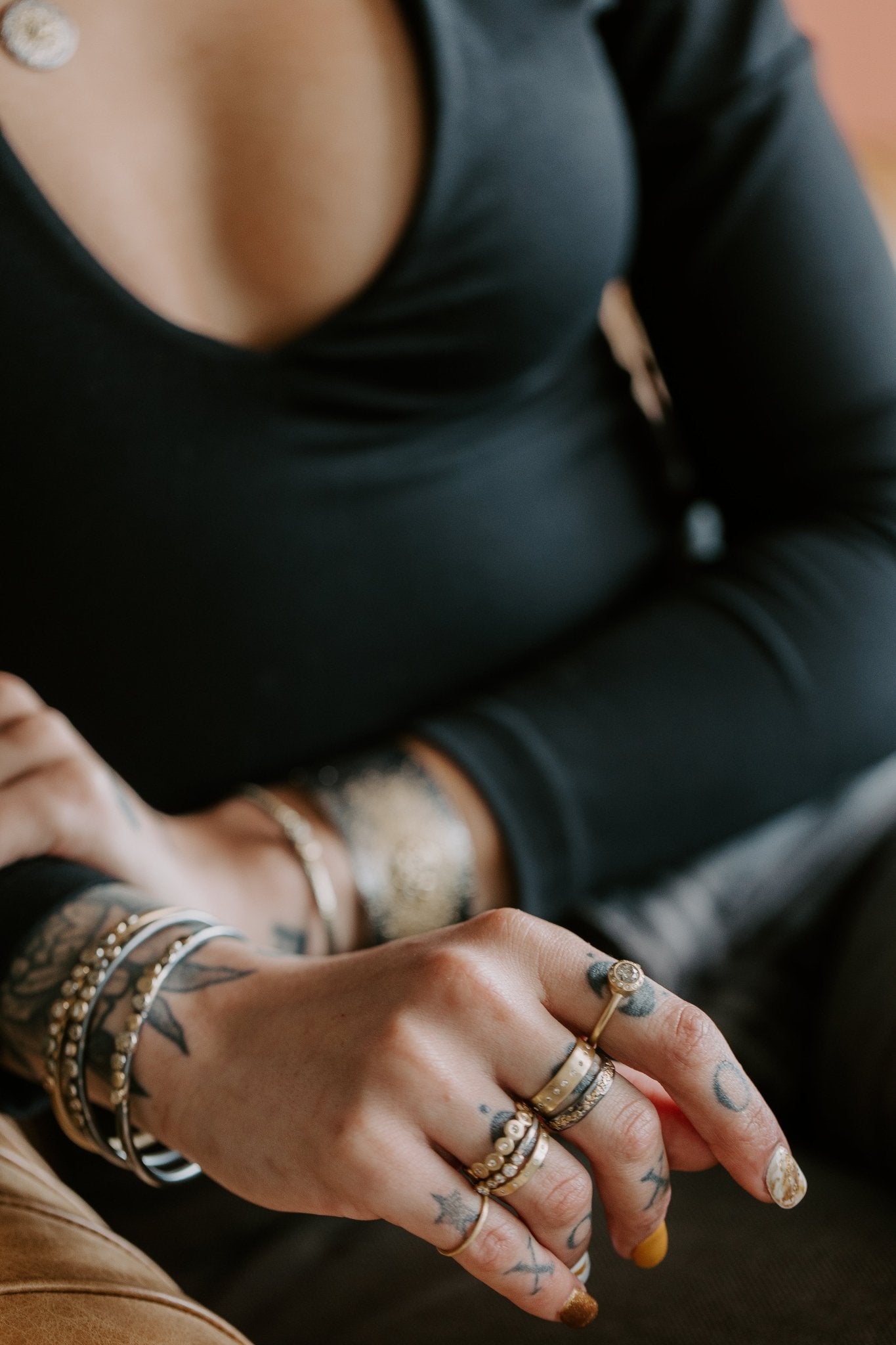 Organic Princess Band - 18k Gold + Reclaimed Diamonds - KMJ Kate Maller Jewelry Jewelry - Bridal