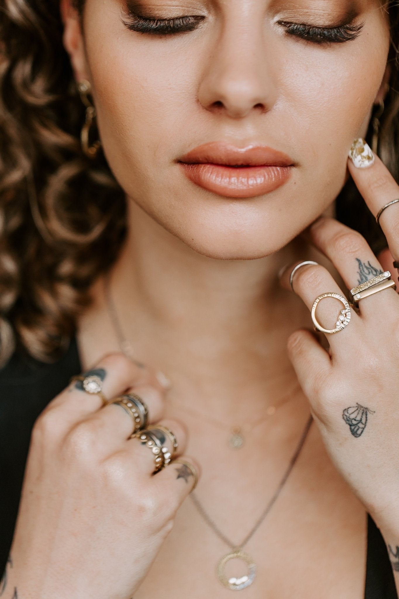 Turning Aspen Ring- 18ky Gold, 14kpw Gold, Oxidized Silver + Reclaimed Diamonds - KMJ Kate Maller Jewelry Jewelry - Rings
