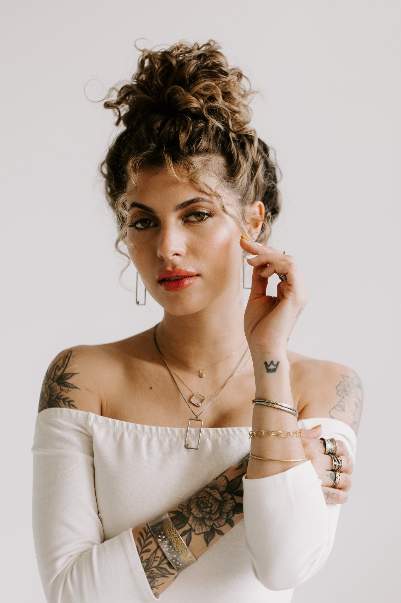 Floating Square Hoop Necklace - 22k/18k Gold, Oxidized Silver + a Reclaimed Diamond - KMJ Kate Maller Jewelry Jewelry - Necklaces