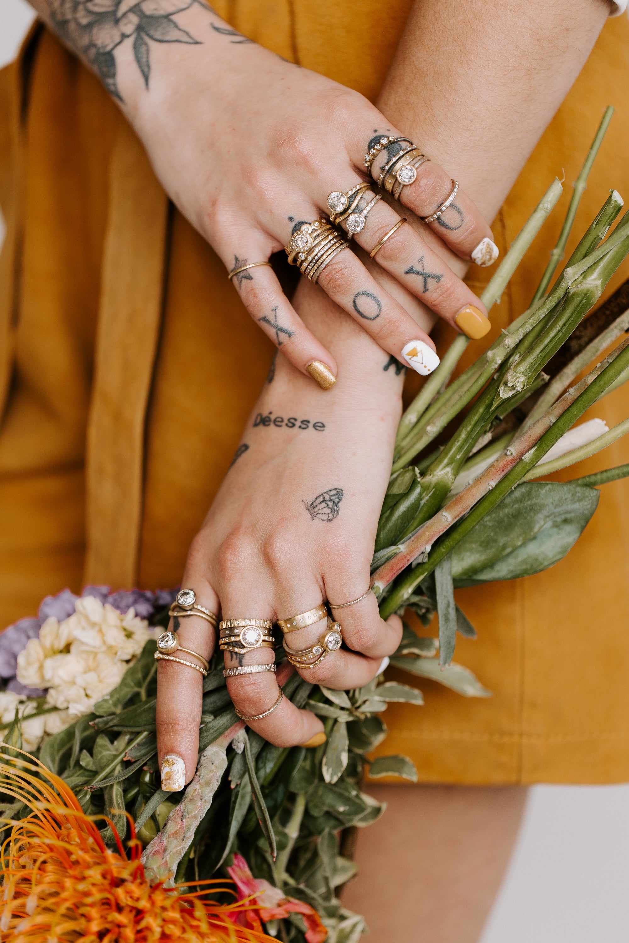 Goldyn Stacker Band - 18k Gold + Reclaimed Diamonds