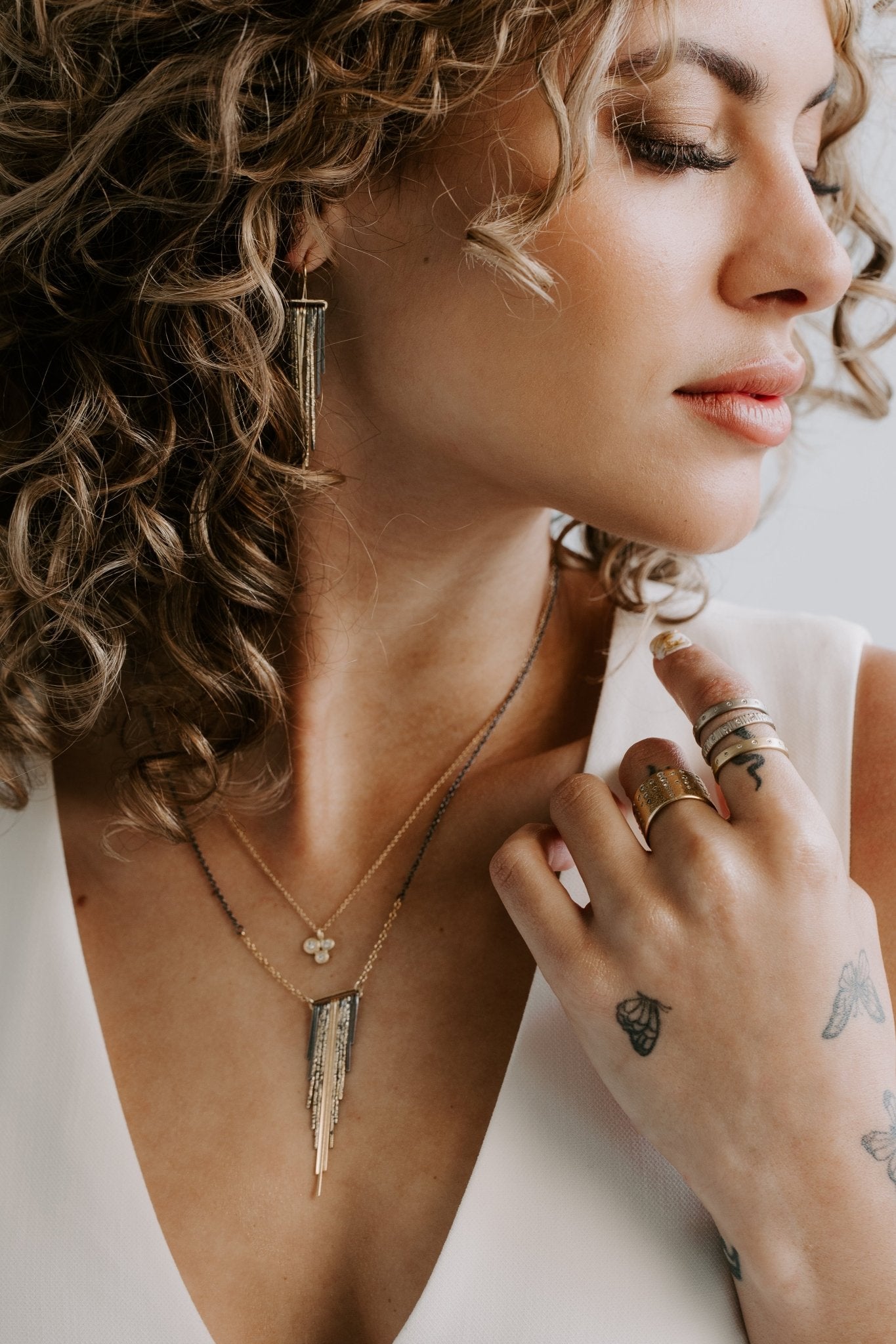 Decidedly Deco Earrings - 18k/22k Gold, Silver - KMJ Kate Maller Jewelry Jewelry - Earrings