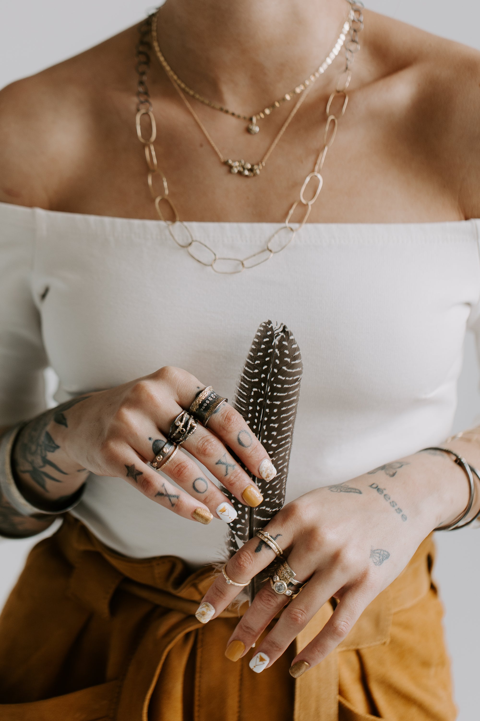 Goldyn Stacker Band - 18k Gold + Reclaimed Diamonds