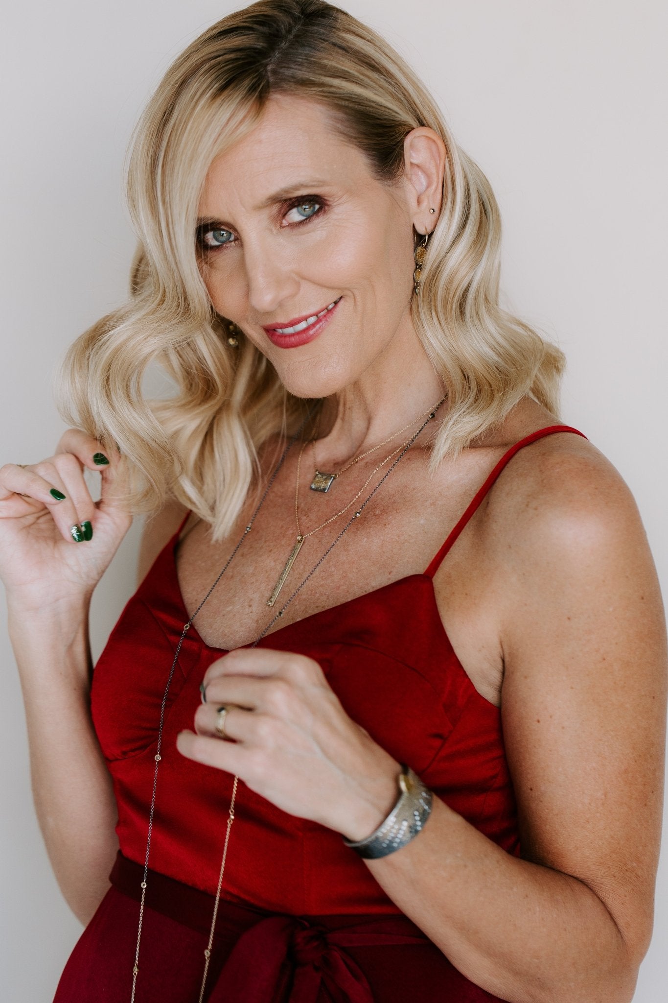 Slice Necklace w/ Colored Diamond - 22k/18k Gold, Oxidized Silver + Colored Diamond - KMJ Kate Maller Jewelry Jewelry - Necklaces