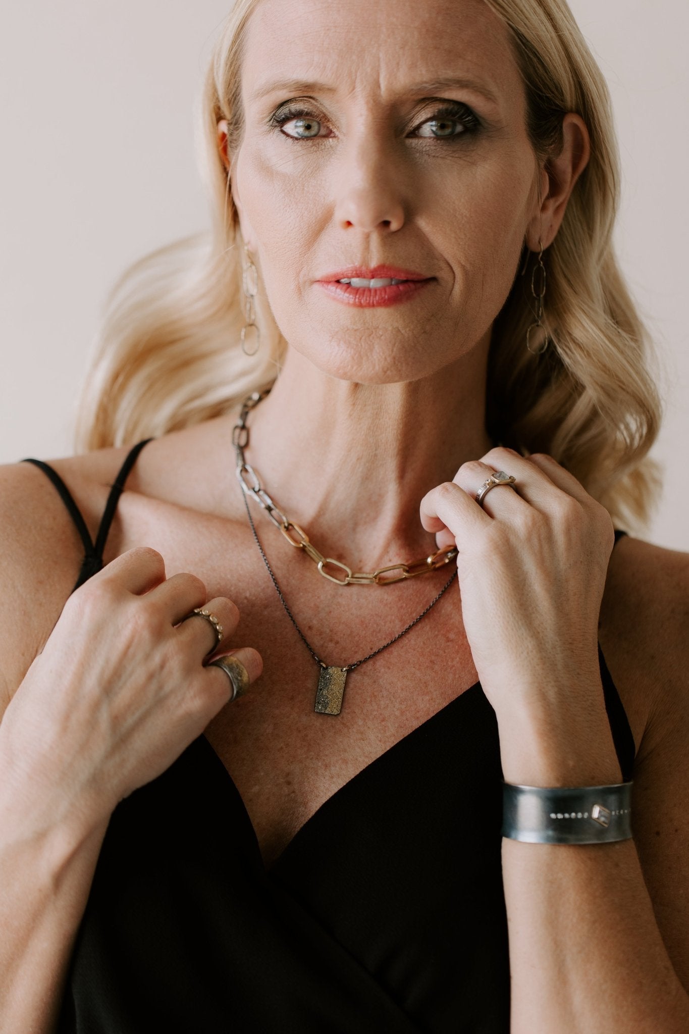 Lyrical Chain - 22ky, 18ky + Oxidized Silver - KMJ Kate Maller Jewelry Jewelry - Necklaces