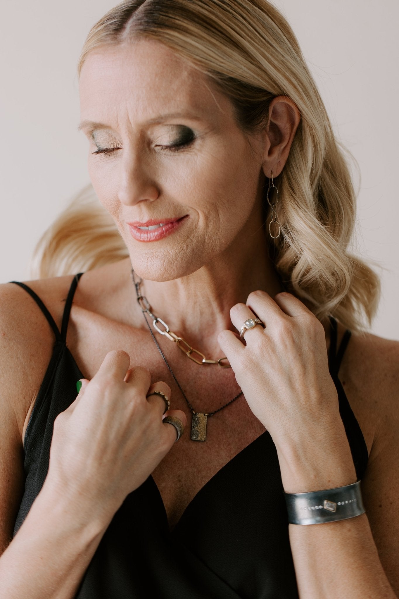 Lyrical Chain - 22ky, 18ky + Oxidized Silver - KMJ Kate Maller Jewelry Jewelry - Necklaces