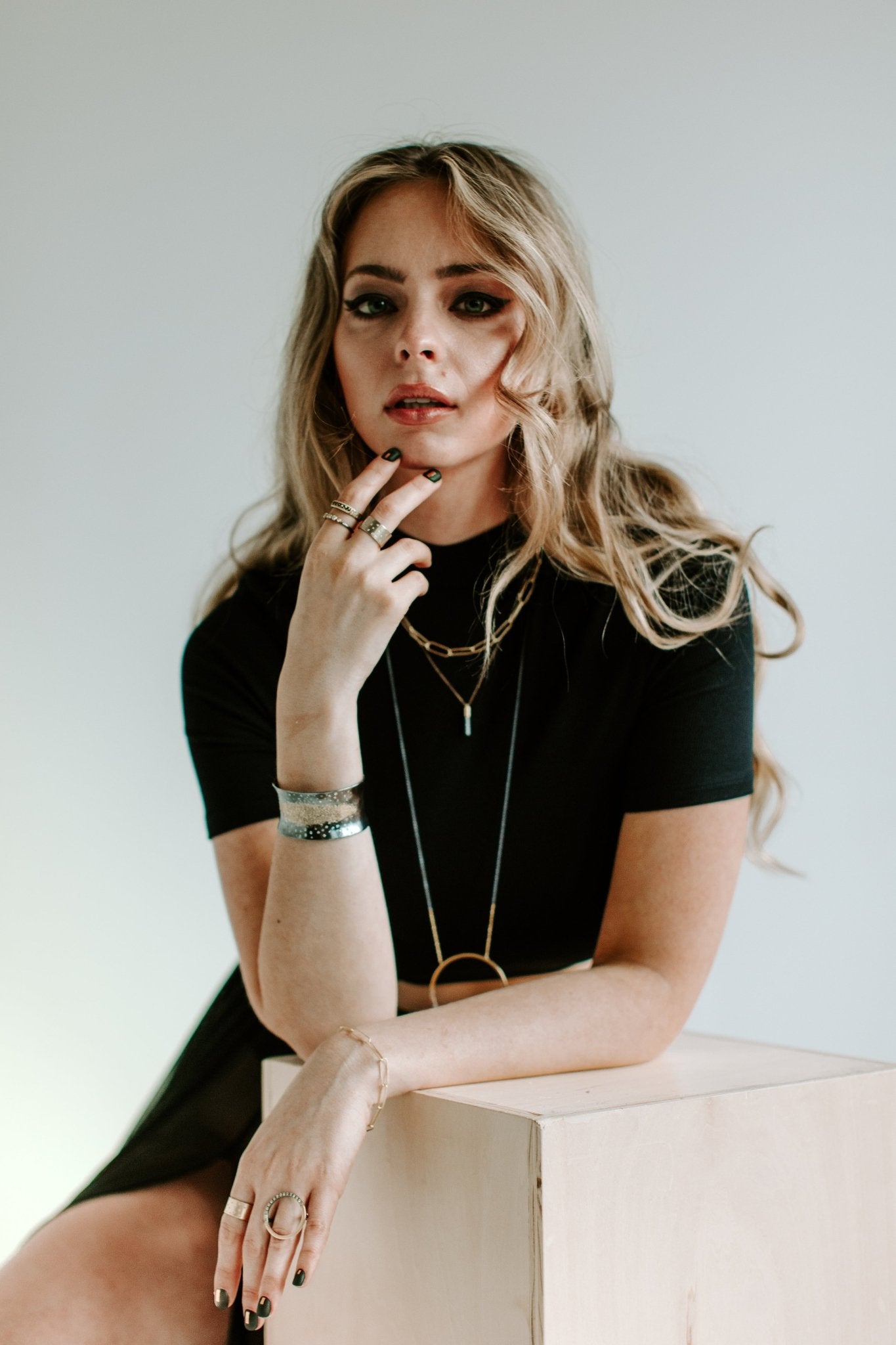 Breezy Bop Cuff - 22k Gold Dust, Oxidized Argentium Silver + Reclaimed Diamonds - KMJ Kate Maller Jewelry Jewelry - Bracelets