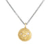 Petite Double Gold Moon Surface Pendant - 18ky Gold, Oxidized Silver + Reclaimed VS White Diamonds - KMJ Kate Maller Jewelry Jewelry - Necklaces