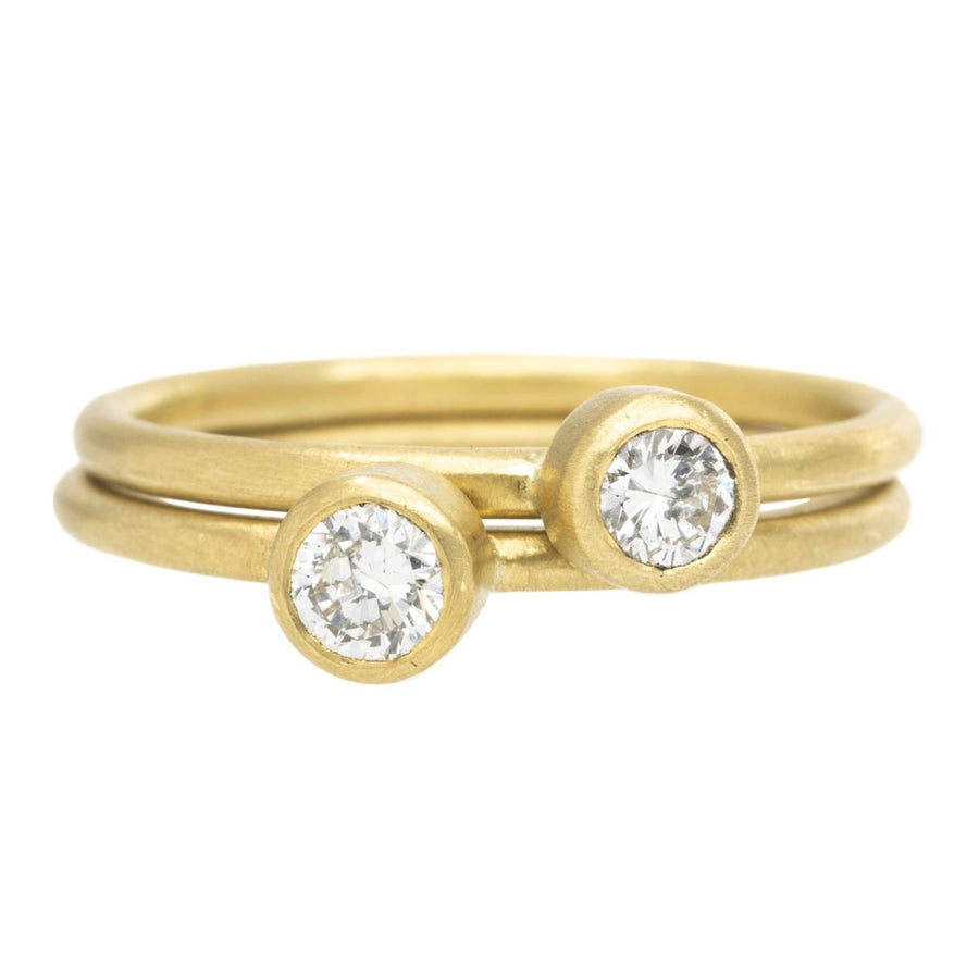 Shine On Diamond Ring - 18ky Gold + VS Reclaimed Diamonds 3.5mm