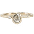 OOAK Pear Shaped White Diamond Ring + VS Accents - 14kpw Gold + Diamonds - KMJ Kate Maller Jewelry Jewelry - Bridal