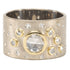 OOAK Round Rose Cut White Diamond Wide Band + Scattered Rose Cut + VS Diamonds - 18k Palladium White Gold + 18k Gold + Diamonds - KMJ Kate Maller Jewelry Jewelry - Bridal