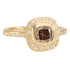 OOAK Champagne Cushion Cut Diamond Halo Ring + VS Accents - 18k Gold + Diamonds 6 - KMJ Kate Maller Jewelry Jewelry - Rings