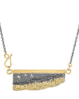 Strata Necklace - 22k/18k Gold, Oxidized Silver + Reclaimed Diamonds