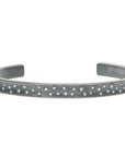 Narrow Scattered Diamond Cuff - Oxidized Silver + VS Diamonds