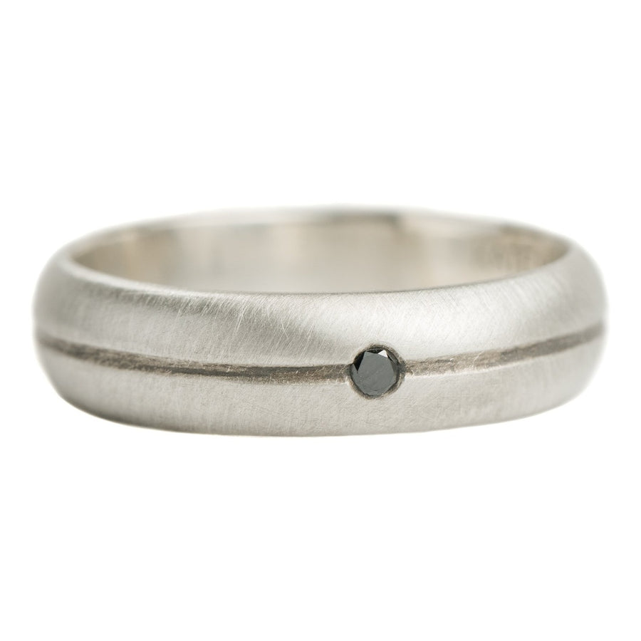 Oxidized Embossed Band Ring in Sterling Silver - Silvertraits