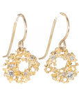 Nebula Earrings in 14ky + Diamonds