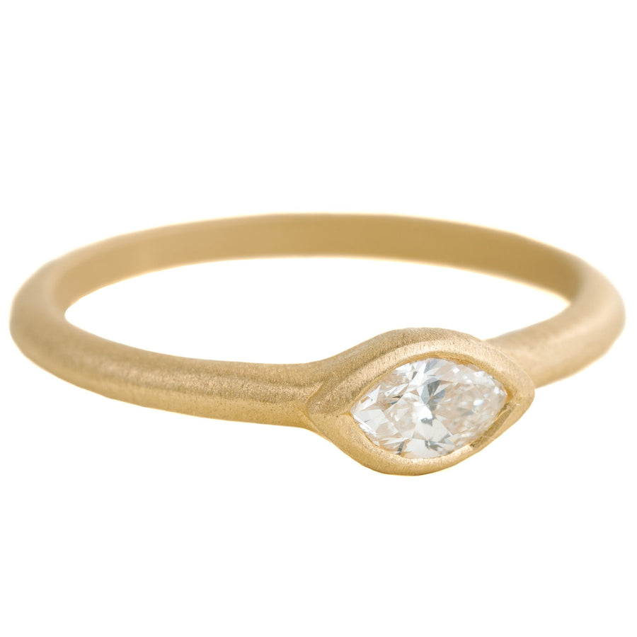 Full Cut Marquise Ring - 18k Gold