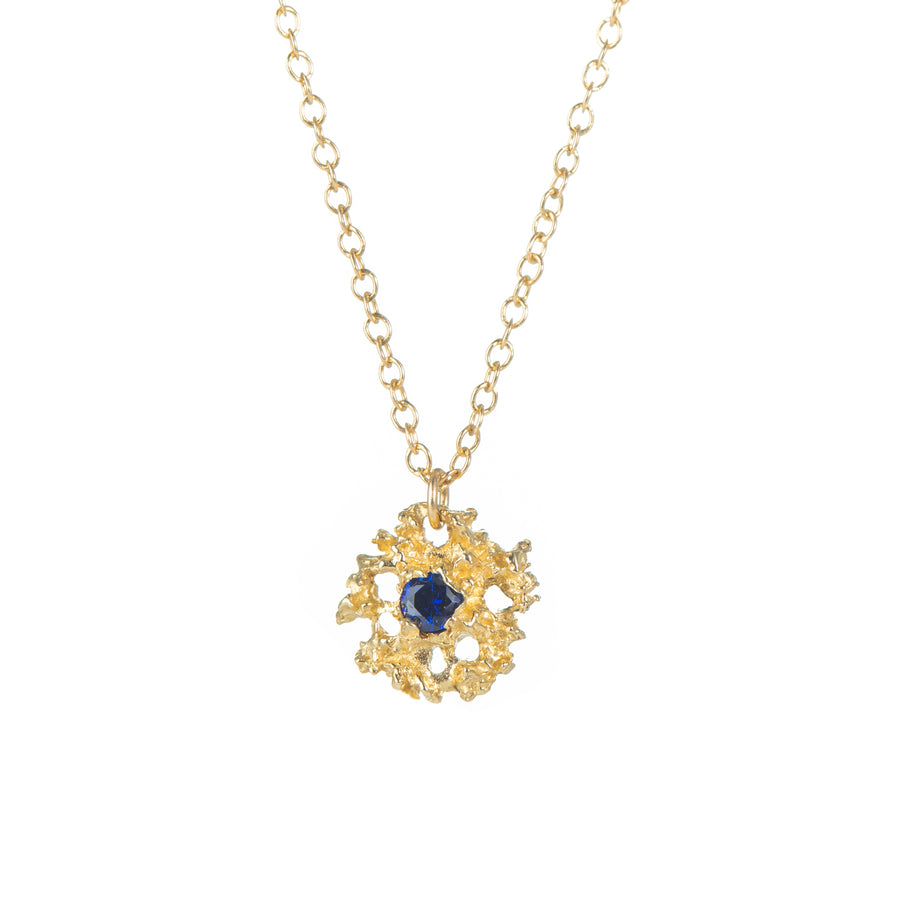 Star Necklace in Blue Sapphire + 14ky Gold