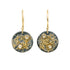 Mini Disc Earrings - 18k Gold Fused with Oxidized Silver - KMJ Kate Maller Jewelry Jewelry - Earrings