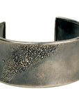 Silver Slice Cuff - Oxidized Silver