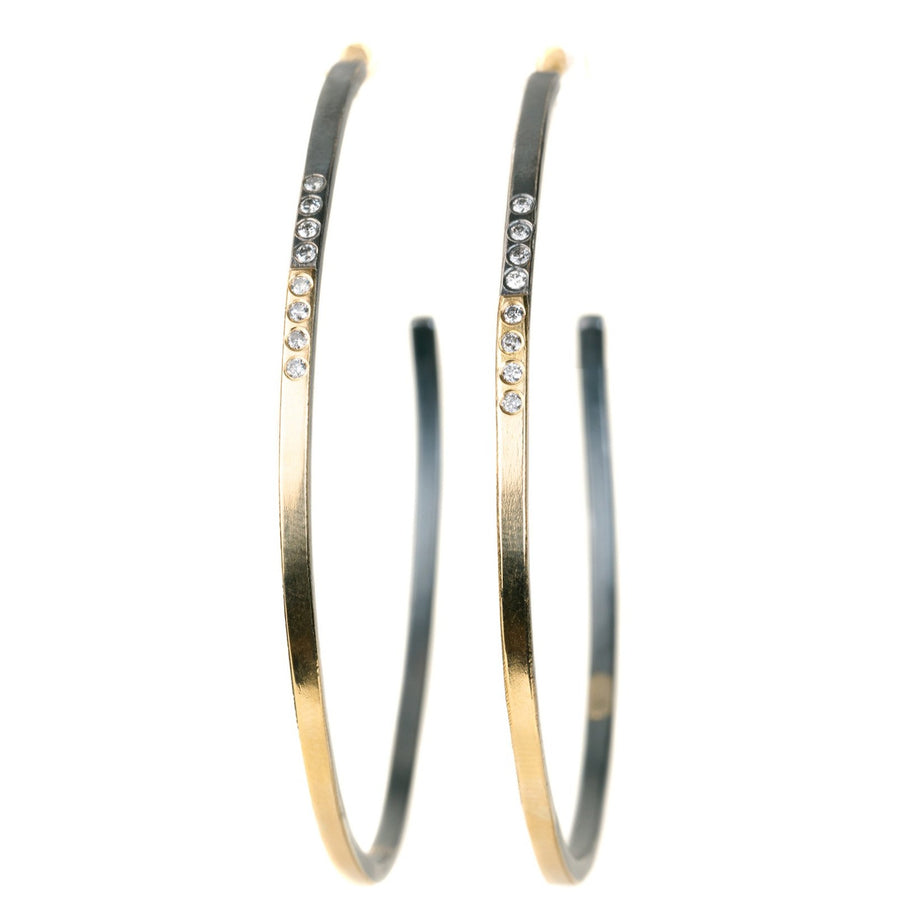 Hoop Dream Earrings - Large - 18k Gold + Reclaimed Diamonds