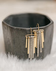 Decidedly Deco Diamond Earrings - 18k Gold, Oxidized Silver + VS Diamonds - KMJ Kate Maller Jewelry Jewelry - Earrings
