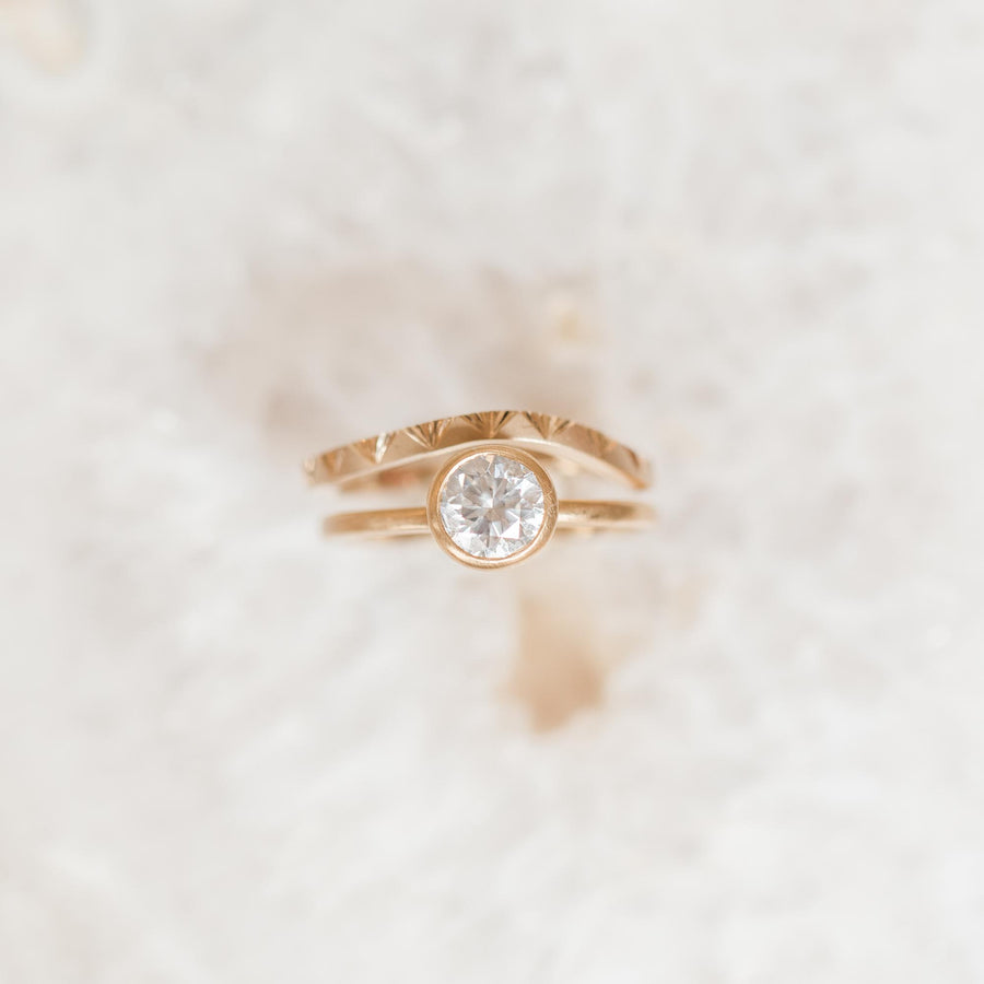 Legacy Diamond Ring - 18ky Gold + Moonfire Diamond