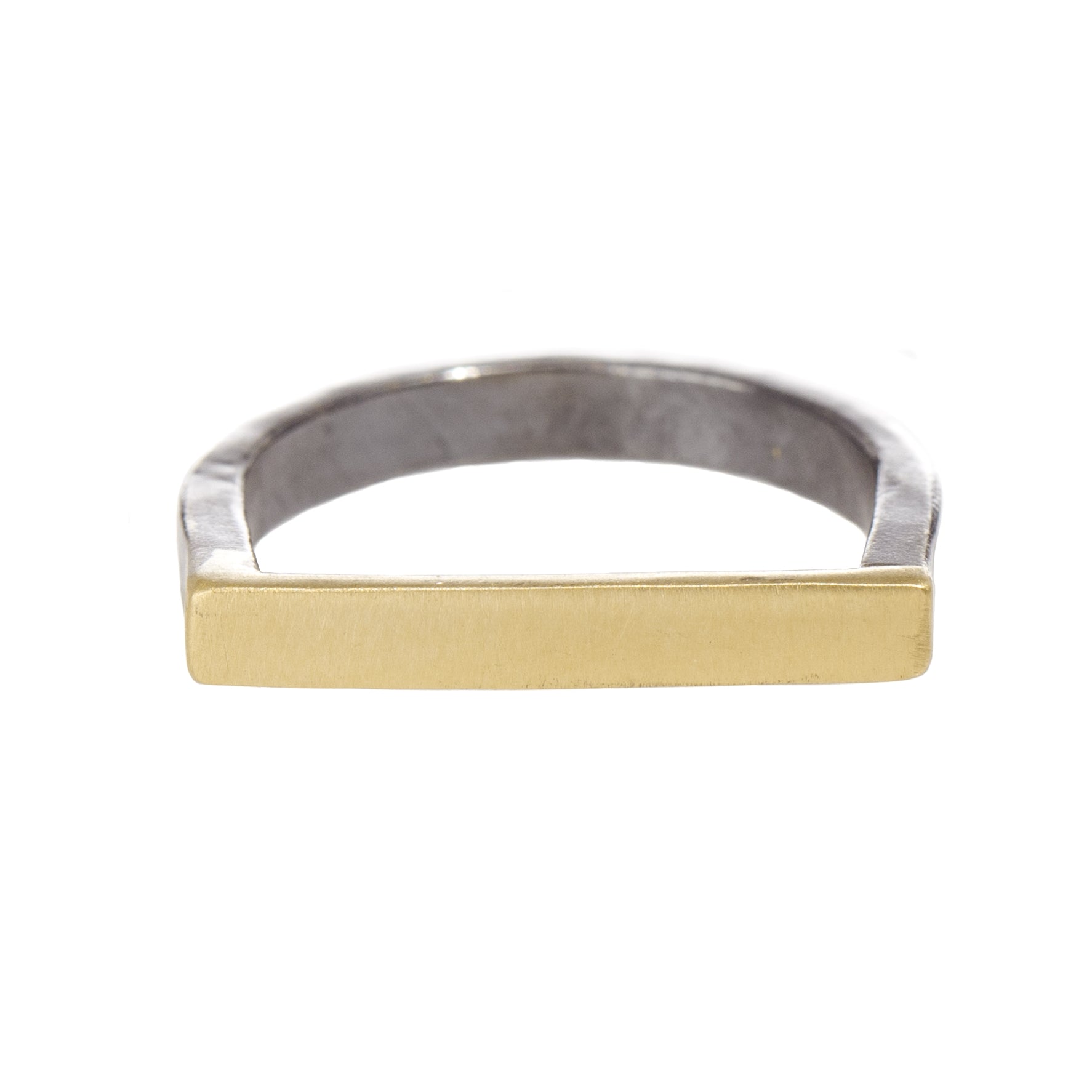 Slice Stacking Rings - 22k/18k Gold, Oxidized Silver + Reclaimed Brilliant Diamonds
