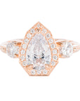 Stella Pear Ring - 14k Rose Gold  + Diamonds