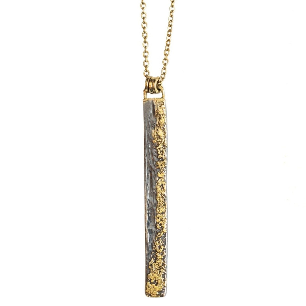 Ravine Necklace - 22k/18k Gold + Oxidized Silver - KMJ Kate Maller Jewelry Jewelry - Necklaces