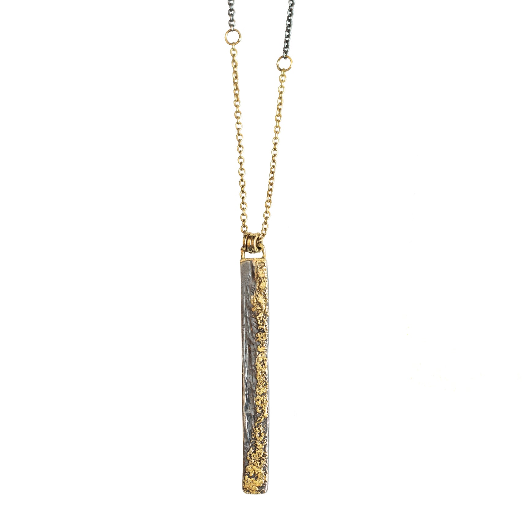 Ravine Necklace - 22k/18k Gold + Oxidized Silver - KMJ Kate Maller Jewelry Jewelry - Necklaces