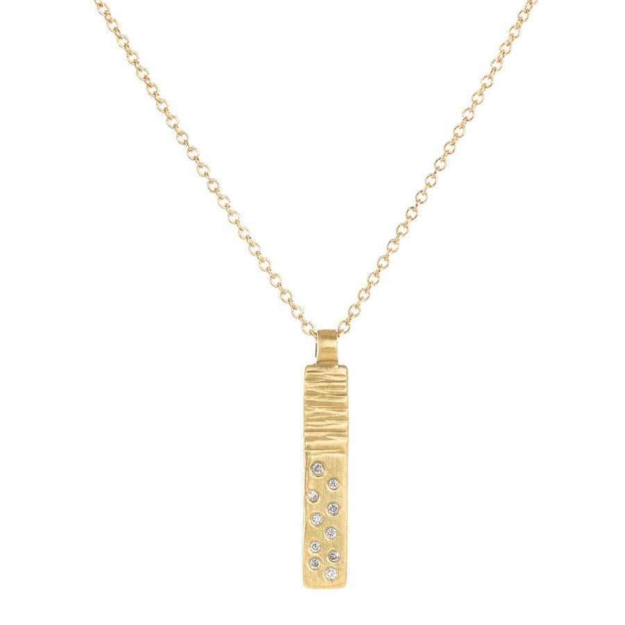 Luxe Aspen Necklace - 18k gold, Oxidized Silver + Reclaimed Diamonds