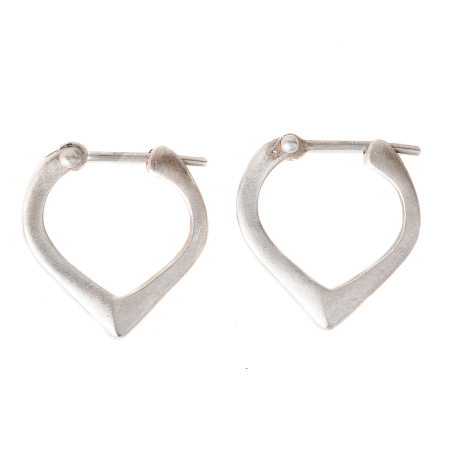 Corazon Hoop Earrings - Sterling Silver