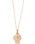 Charmed Skull Diamond Necklace - 14k Gold