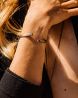 Sculptural Slice Cuff - 22k Gold, Oxidized Silver + Reclaimed Diamonds