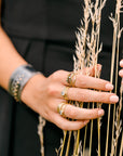 Organic Princess Band  - 18ky Gold + Colored Diamonds