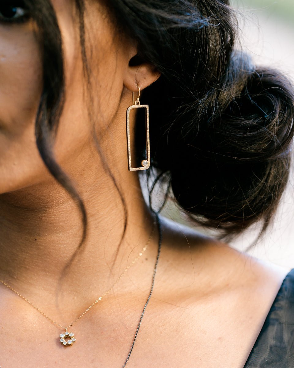 Organic Princess Necklace - 18k gold, Oxidized Silver + Diamonds - KMJ Kate Maller Jewelry Jewelry - Necklaces