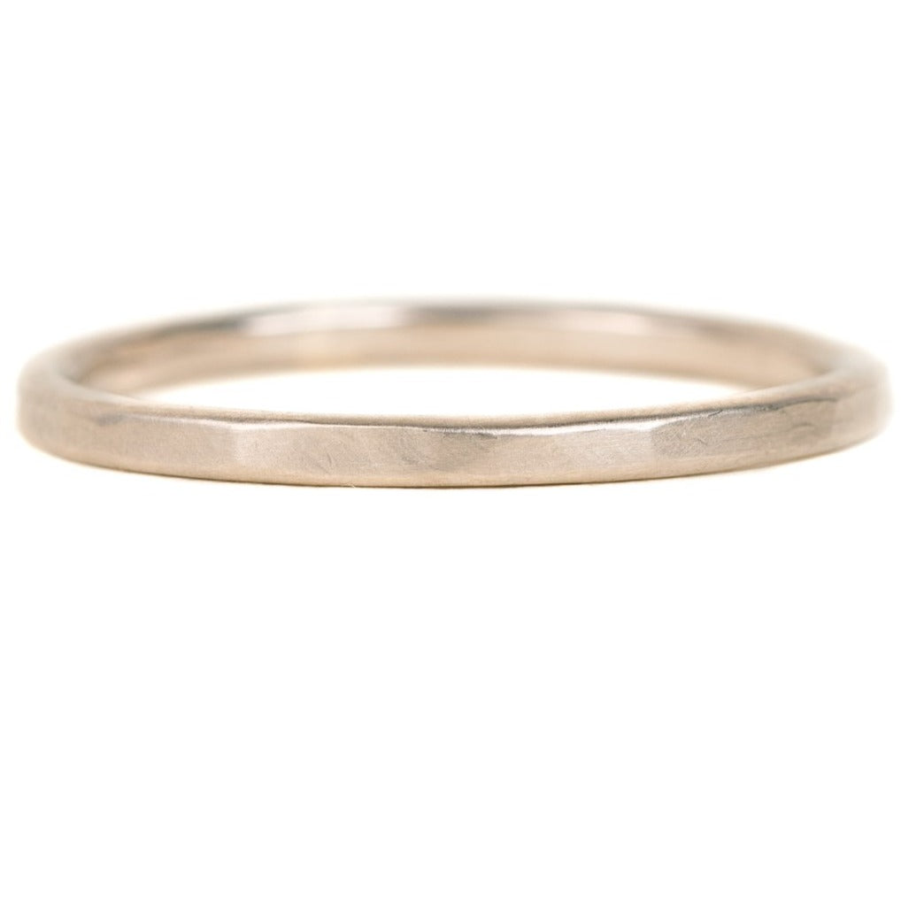 Faceted Stacker  - 18ky Gold, 14kpw Gold