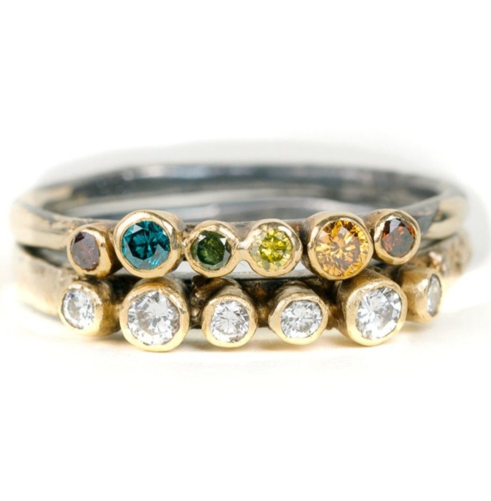 Organic Princess Band - 18k Gold + Reclaimed Diamonds