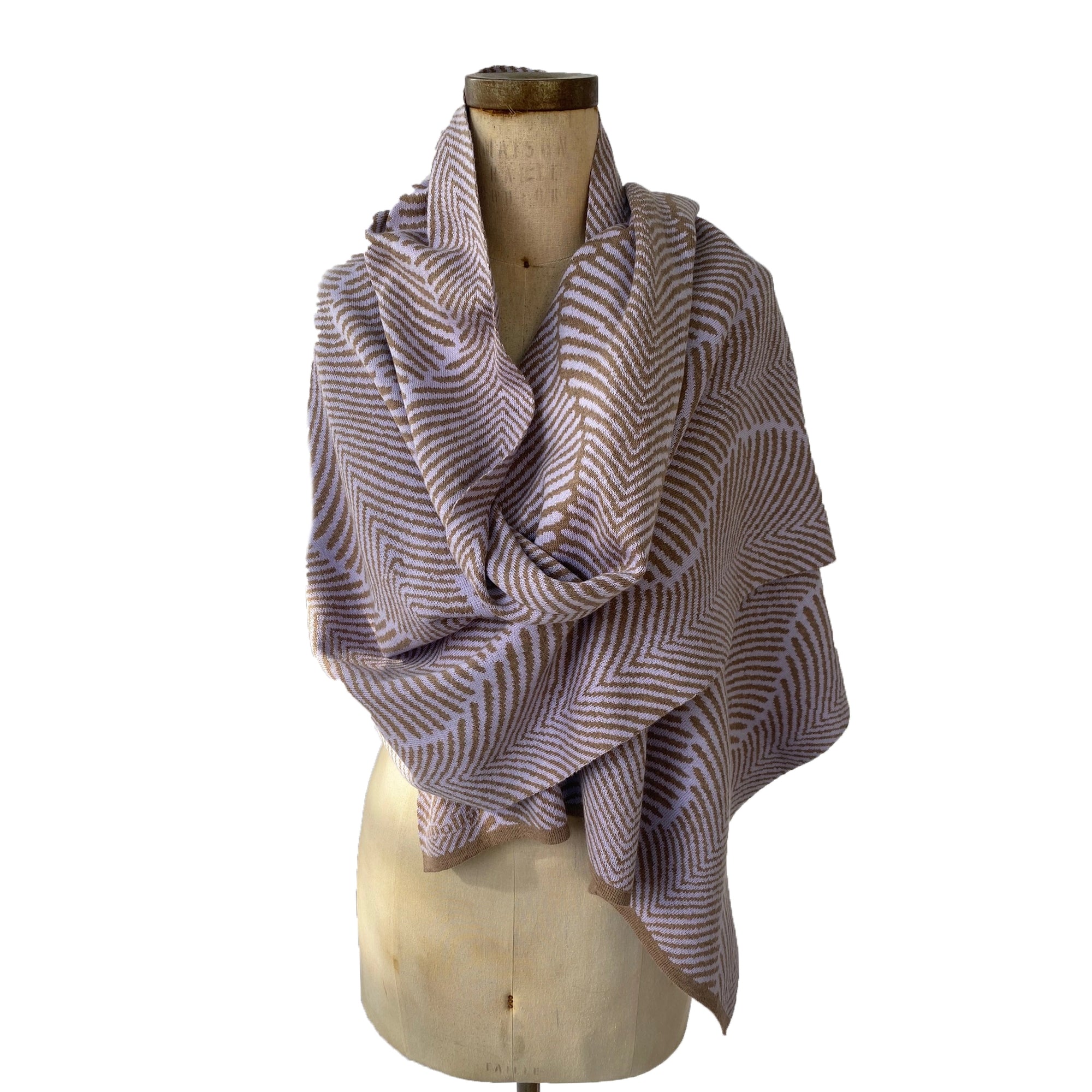 100% Italian Spun Egyptian Cotton Body Cocoon Wrap: Forest Fern Print